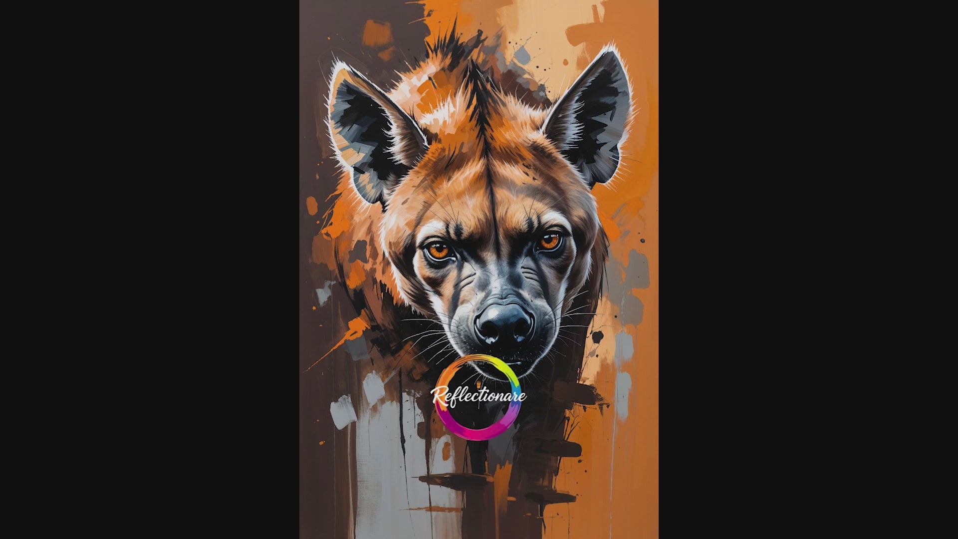 Abstract Hyena II Wall Art | Digital Download