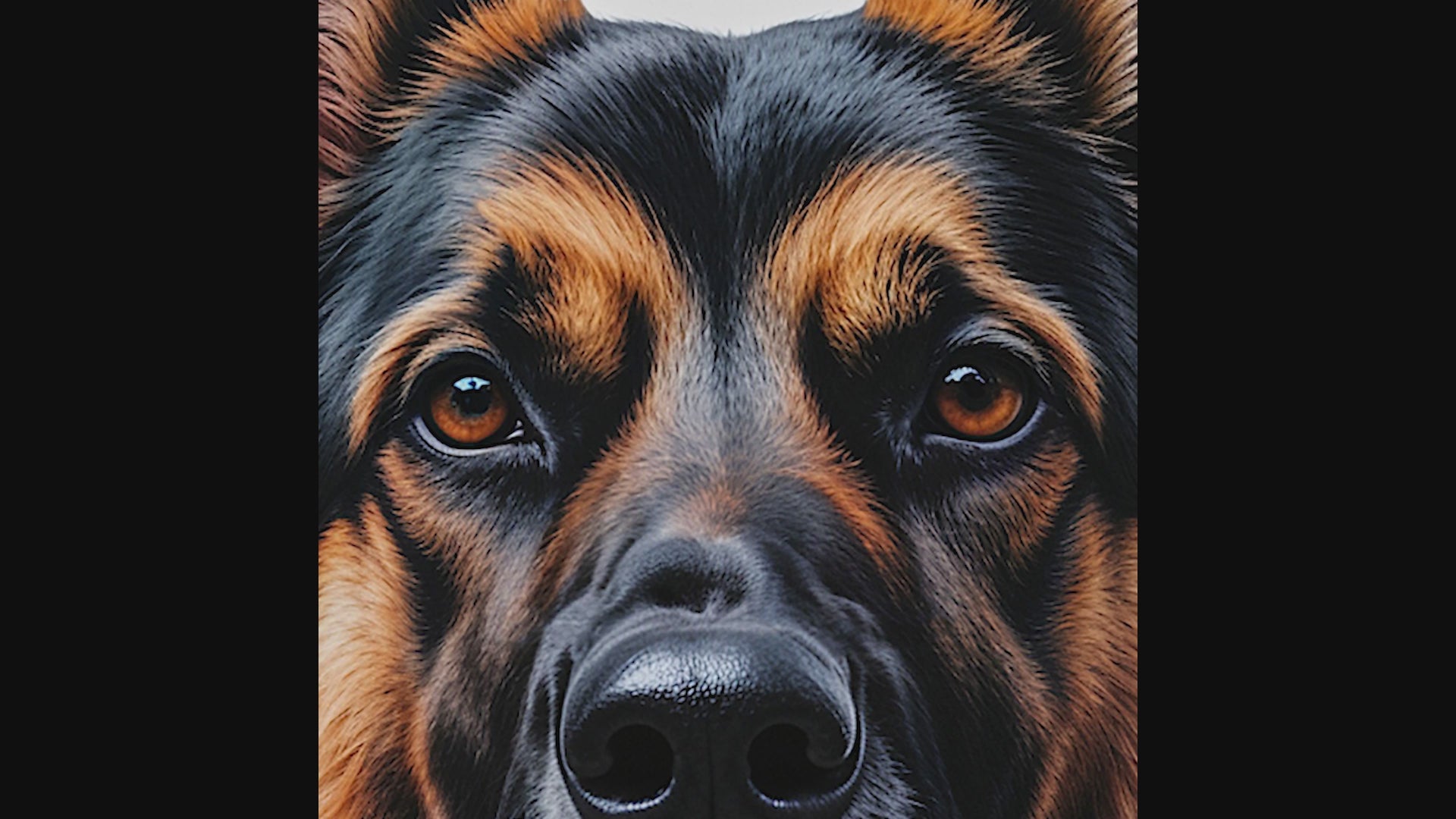Colorful German Shepherd Abstract Art Poster
