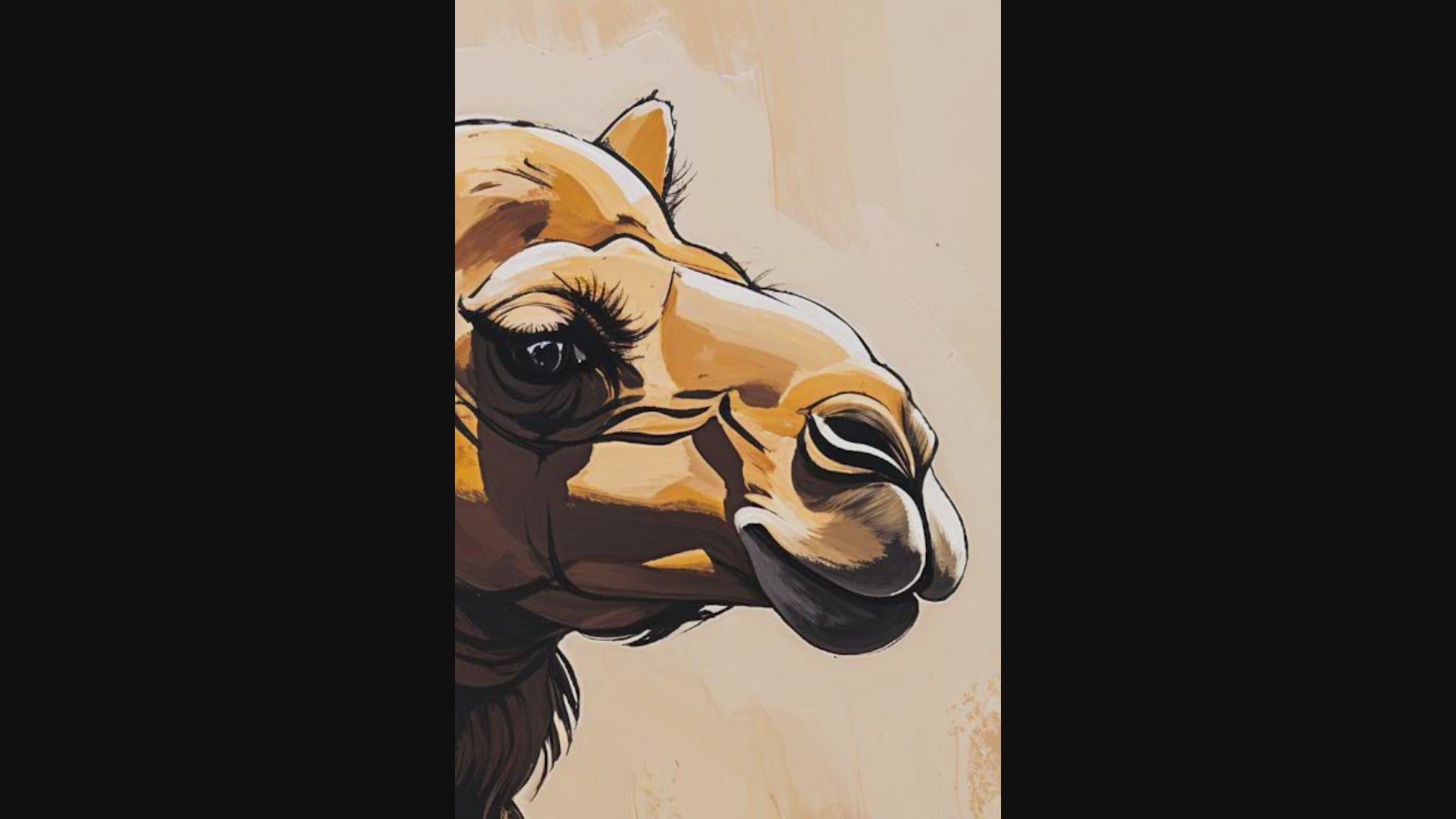 Abstract Camel Wall Art II | Digital Download